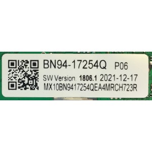 MAIN PARA SMART TV SAMSUNG QLED 4K RESOLUCION / NUM DE PARTE BN94-17254Q / BN41-02844C / BN9417254Q / 17254Q / BN97-19250G / PANEL CY-QA065HGXV1H / DISPLAY LC650EQC(SN)(A1) MODELO QN65Q60AAFXZA WA19